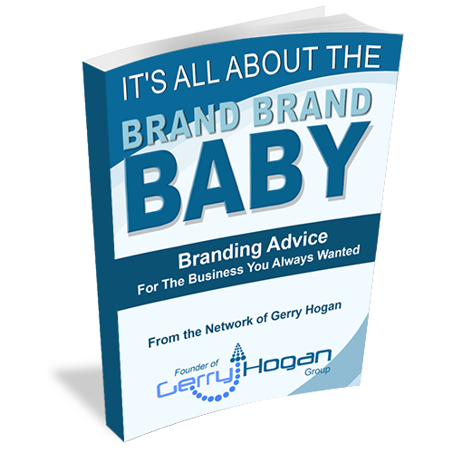 How To Build Your Brand Awareness. It's All About: "The Brand Brand Baby!" Image of a standing book called "The Brand Brand Baby"